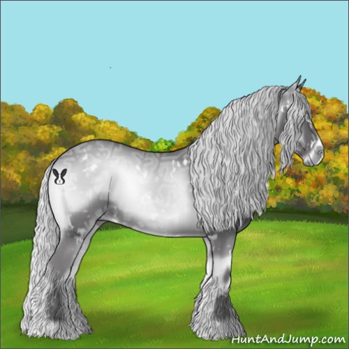 Horse Color:White Spotted Silver Smoky Blue Onyx Chinchilla Ice 