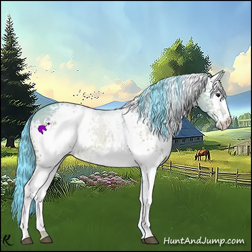 Horse Color:Watercolor White Spotted Brown Dun 
