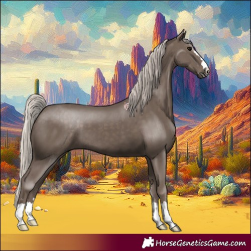 Horse Color:Silver Black 