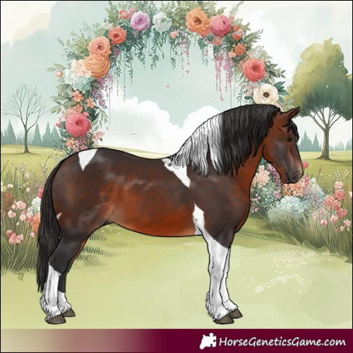 Horse Color:Brown Tobiano 