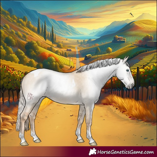 Horse Color:Gray Palomino Pearl Dun Tobiano