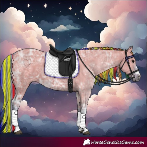 Horse Color:Painted Watercolor Grullo Ice 