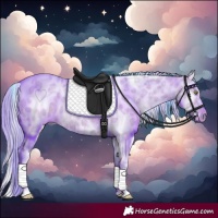 Horse Color:Watercolor Amber Champagne Ice Dun Leopard 