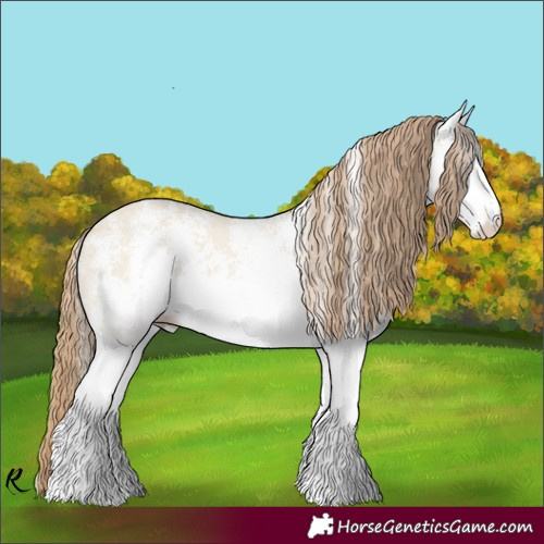 Horse Color:White Spotted Perlino Dun 