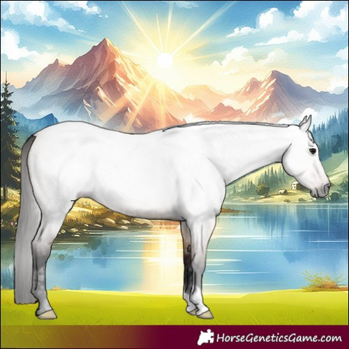 Horse Color:Gray Bay Ice Roan Dun 