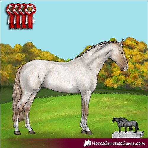 Horse Color:Chocolate Palomino Roan Dun Sabino
