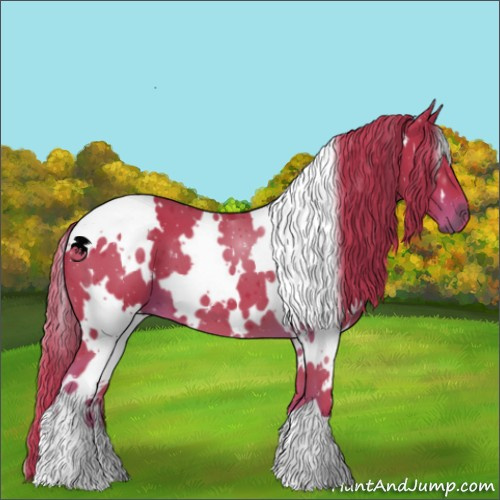 Horse Color:Watercolor White Spotted Liver Chestnut 