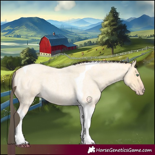 Horse Color:Amber Cream Champagne Roan Tobiano 