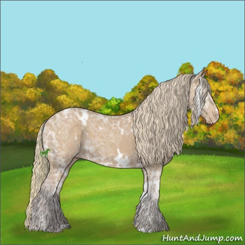 Horse Color:Watercolor White Spotted Chocolate Silver Black Ice Sabino Appaloosa 