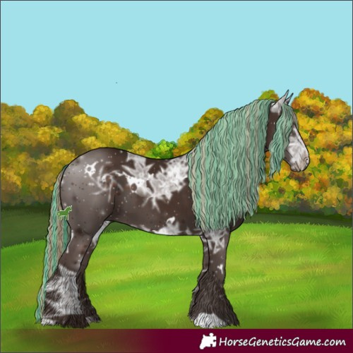 Horse Color:Painted White Spotted Liver Chestnut Ice 