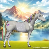 Horse Color:Painted Watercolor White Spotted Palomino Tobiano 