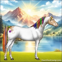 Horse Color:Painted White Spotted Palomino 