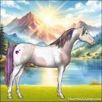 Horse Color:Painted Watercolor Perlino Dun Tobiano 
