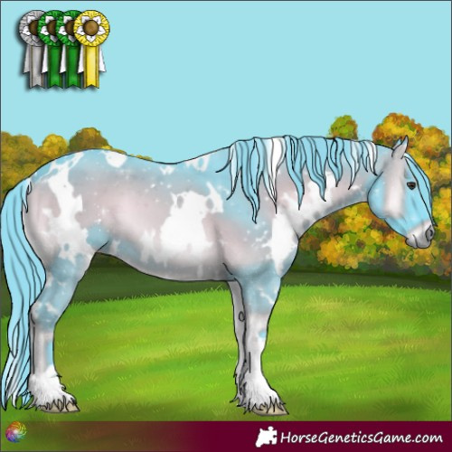 Horse Color:Watercolor White Spotted Liver Red Onyx 