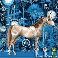 Horse Color:White Spotted Smoky Black Pearl Sabino 