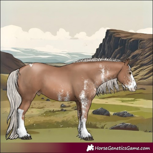 Horse Color:White Spotted Silver Black Pearl Tobiano