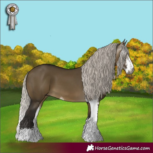 Horse Color:Gray Silver Buckskin Dun Sabino 