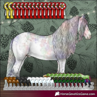 Horse Color:Nacre White Spotted Silver Bay Chinchilla Ice