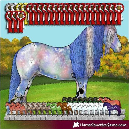 Horse Color:Nacre Watercolor White Spotted Liver Red Onyx Ice 