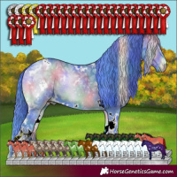 Horse Color:Nacre Watercolor White Spotted Liver Red Onyx Ice 