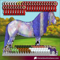 Horse Color:Nacre Watercolor White Spotted Liver Red Onyx Ice 