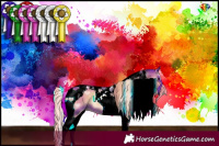 Horse Color:Watercolor Red Onyx Tobiano 