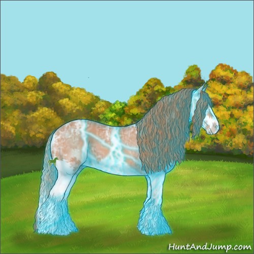 Horse Color:Thunderstruck Chestnut Ice Sabino Splash 
