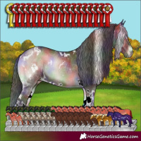 Horse Color:Nacre White Spotted Liver Red Onyx