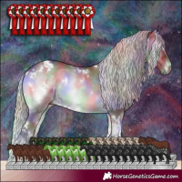 Horse Color:Nacre White Spotted Chocolate Silver Blue Onyx Chinchilla