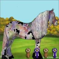 Horse Color:Nacre White Spotted Silver Brown Onyx