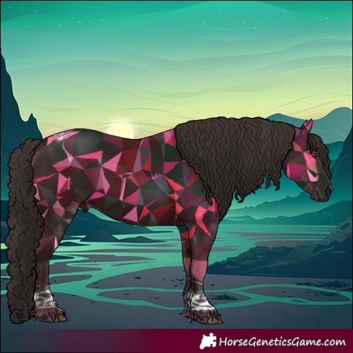 Horse Color:Liver Chestnut Tobiano 