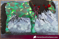 Horse Color:Liver Red Dun Tobiano 