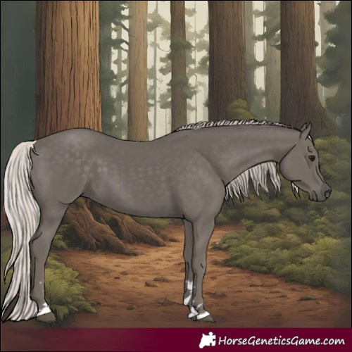 Horse Color:Silver Black 