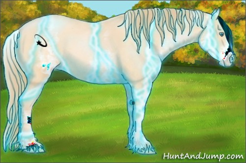 Horse Color:Thunderstruck White Spotted Buckskin Pearl 