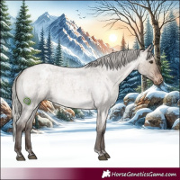 Horse Color:Silver Brown Roan Dun Sabino Varnish Brindle 
