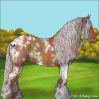 Horse Color:Nacre White Spotted Chocolate Silver Bay 