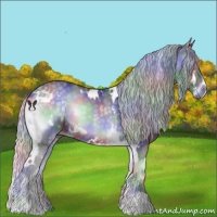 Horse Color:Nacre White Spotted Silver Blue Onyx Chinchilla 