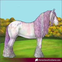 Horse Color:Nacre Watercolor White Spotted Red Dun Onyx Varnish 
