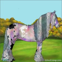 Horse Color:Nacre Watercolor White Spotted Brown Onyx 