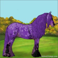 Horse Color:Void Watercolor White Spotted Liver Chestnut Ice 