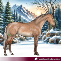 Horse Color:Silver Bay Dun Sabino Brindle 