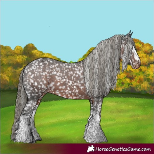 Horse Color:White Spotted Liver Chestnut Mushroom Snowflake Varnish 