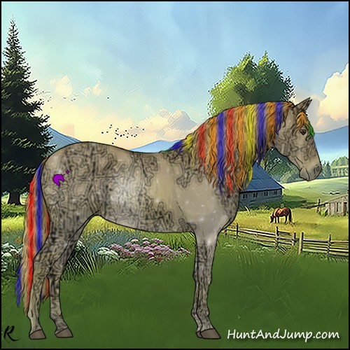 Horse Color:Painted Watercolor Red Dun Ice 