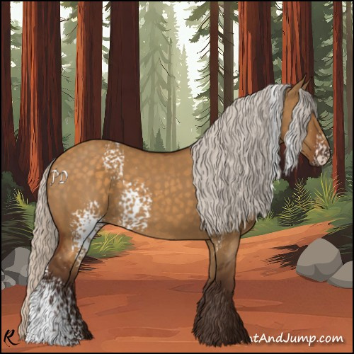 Horse Color:White Spotted Silver Buckskin Dun