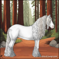 Horse Color:White Spotted Palomino Pearl Dun Splash 