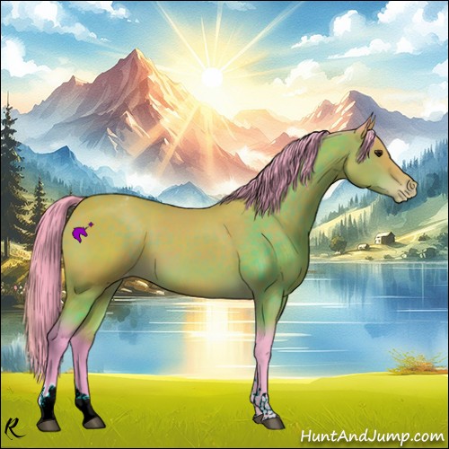 Horse Color:Watercolor Buckskin Tobiano Appaloosa