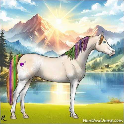Horse Color:Painted White Spotted Buckskin Pearl 