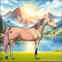 Horse Color:Painted White Spotted Palomino Dun