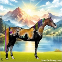 Horse Color:Painted White Spotted Bay 