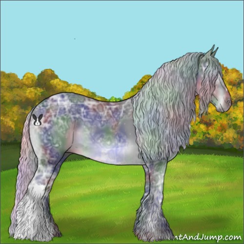 Horse Color:Nacre Silver Black Chinchilla Ice 